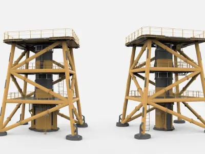 Sci fi platform 1 3D model