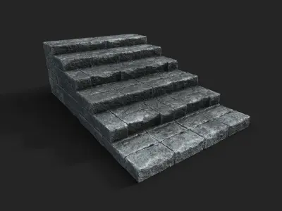 Old Stairs Low-poly 3D model purchase
