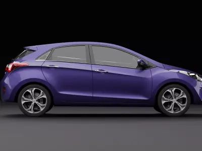 Hyundai i30 Metallic Blue 3D model