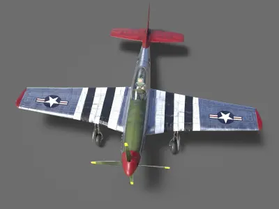 p51D Mustang - High Quality WW2 Warbird 3D model