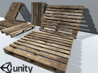 Pallet Pack PBR Low-poly 3D model