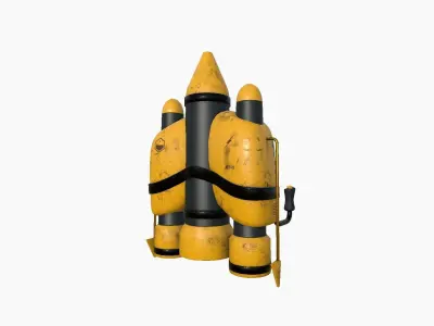 Jetpack D03 Yellow Black - SciFi Character Design Low-poly 3D model