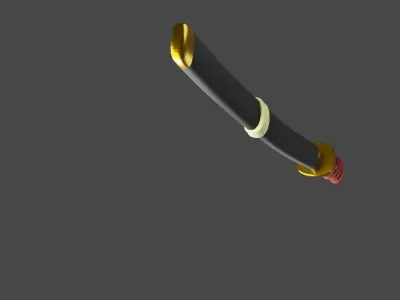 Japanese Katana case Low-poly 3D model