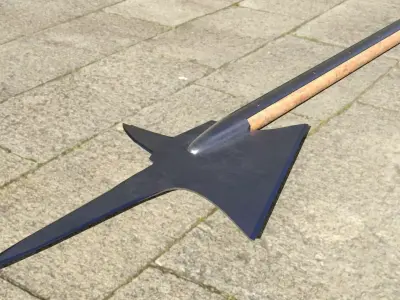 German Halberd Low-poly 3D model