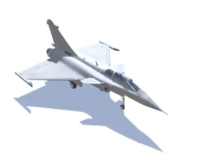 Rafale Jet Fighter Aircraft Low-poly 3D model
