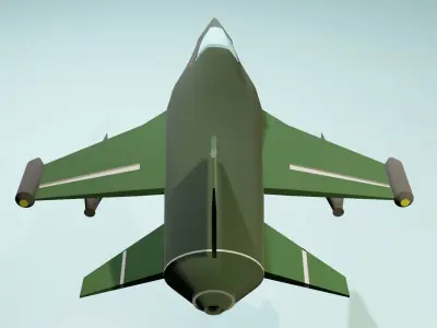Military Airplane Low-poly 3D model Low-poly 3D model