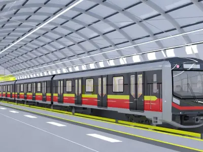 Warsaw metro station II 3D model