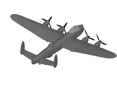 Avro Lancaster 3D model 3