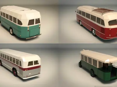 Low Poly Bus Pack 03