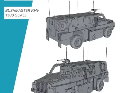 Bushmaster Protected Mobility Vehicle PMV 3D print model