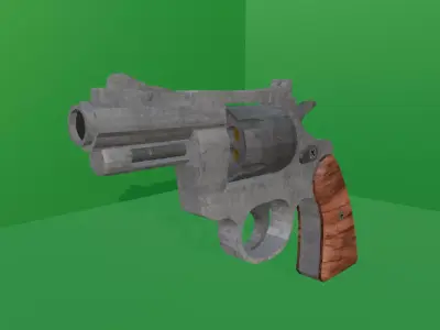 SNUBNOSED REVOLVER - LOW POLY - PS1 RETRO STYLE Low-poly 3D model