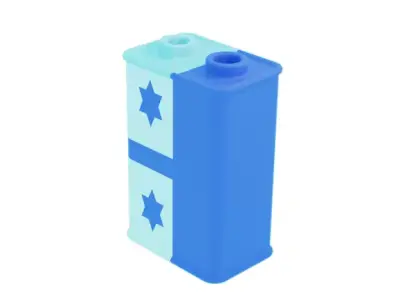 Multicolor 9V Battery 3D model