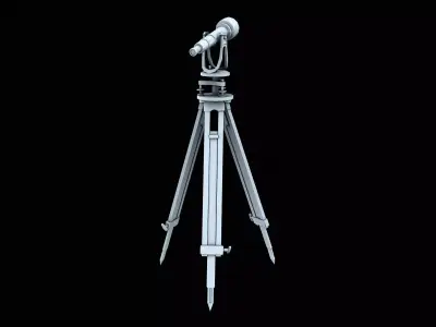 Gyrotheodolite - Telescope Low-poly 3D model