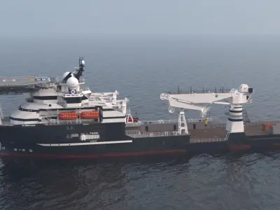  Subsea support and construction vessel 3D model