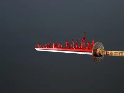 Sword stylized  Low-poly 3D model purchase