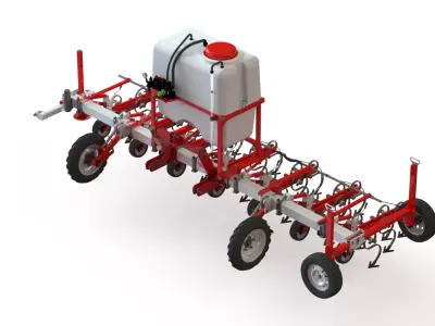 WG 0002 - Inter-row cultivator with liquid fertilizer 400 3D model