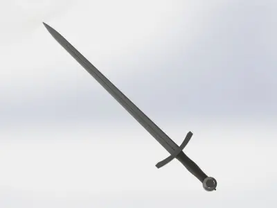 WG 7002 - 15th century sword Low-poly 3D model