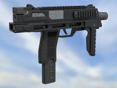 Sub Machine Gun Temped 9 3D model
