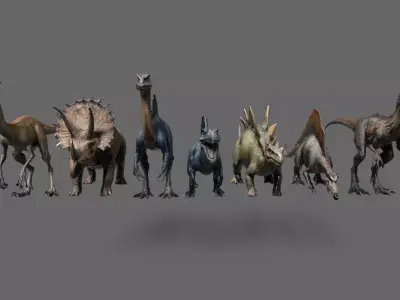 Dinosaurs Pack 6 Low-poly 3D model