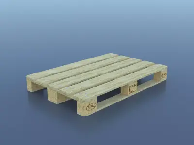 Clean Euro-palette Free low-poly 3D model