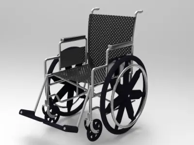Wheelchair 3D model 3