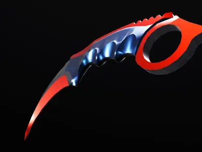 Knife Karambit Low-poly 3D model