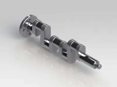 crankshaft 1 camshaft Free 3D model