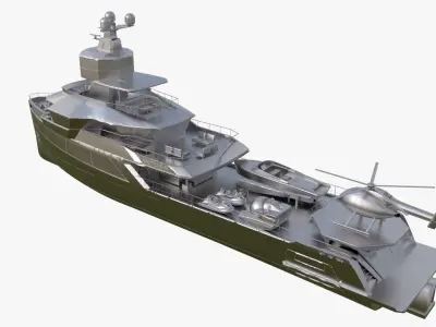 Sea Ship Nautilus 45 3D Model 3D model