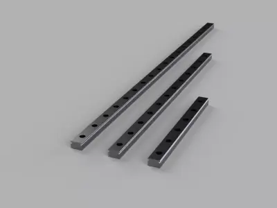 MGN12 Linear Rail Pack 150 300 450mm High-Precision CAD STEP 3D model