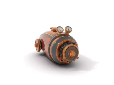 Steampunk Pressure Gauge Model Pack Low-poly 3D model