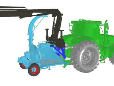 WOOD CHIPPER  HEIZOHACK HM 8-400  Woodcrusher 3D model