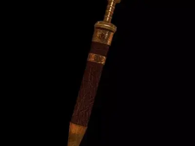 roman sword Low-poly 3D model