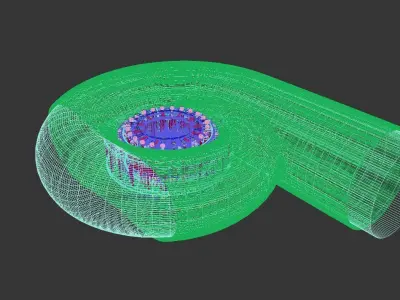hydropower Francis Turbine 3D model