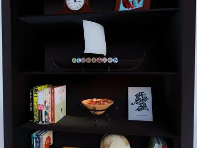 Cabinet o stuff Low-poly 3D model