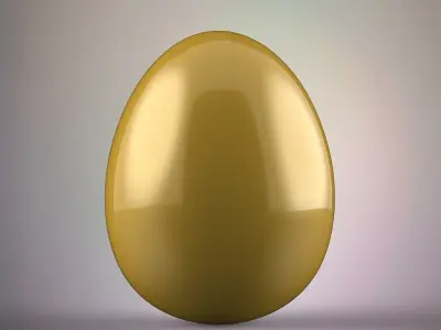 Golden eggs 3D model