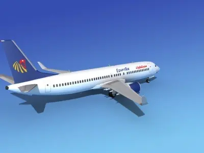 Boeing 737-800 Egypt Air 3D model
