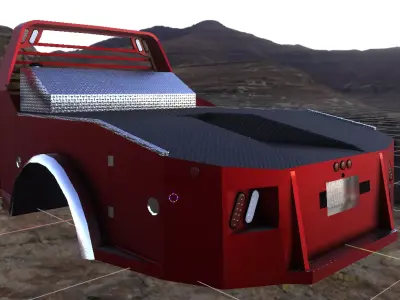 Western Hauler Flat Bed Low-poly 3D model