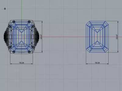 diamond ring Low-poly 3D model