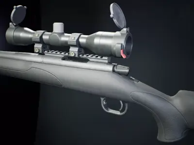 PBR - R700 Sniper Rifle  - Game-Ready 3D Asset Low-poly 3D model