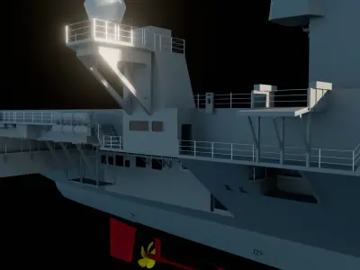 USS Gerald R Ford Low-poly 3D model