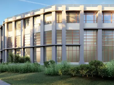 Public Building 04 Low-poly 3D model
