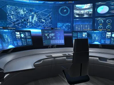 Small control room 3D model