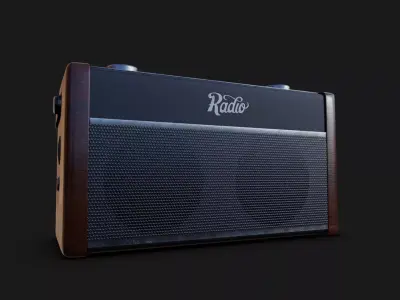 Vintage Radio  Realistic 3D 3D model