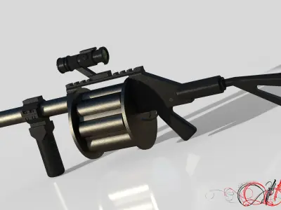 M32 - Grenade launcher 3D model