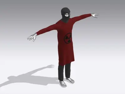 Hazmat Suits Low-poly 3D model buy