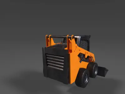 Mini Dozer Low-poly 3D model