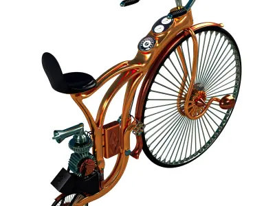 Steampunk bike - Steam-Jamesson 3D model