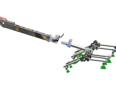 Sheet metal robot tooling for tandem press line 3D model