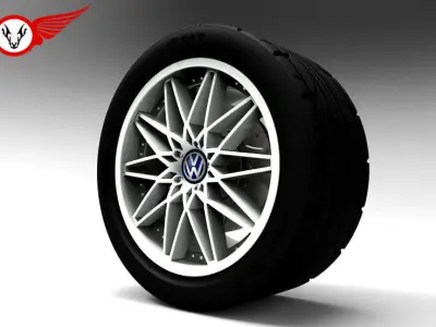 Golf GTI wheel Free 3D model