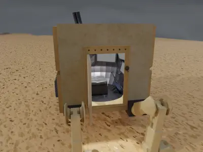 Robot Walker Low-poly 3D model